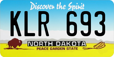 ND license plate KLR693