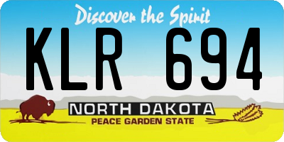 ND license plate KLR694