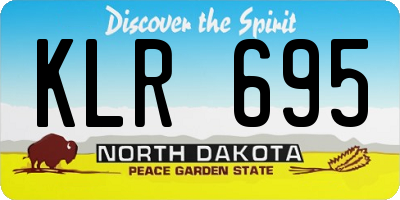 ND license plate KLR695