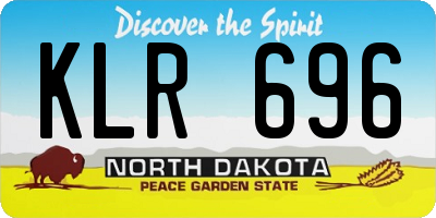 ND license plate KLR696