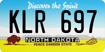 ND license plate KLR697