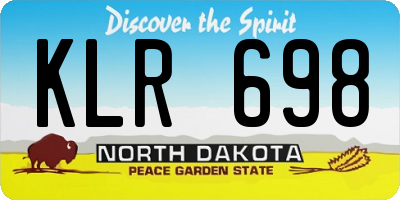 ND license plate KLR698