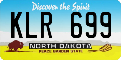 ND license plate KLR699