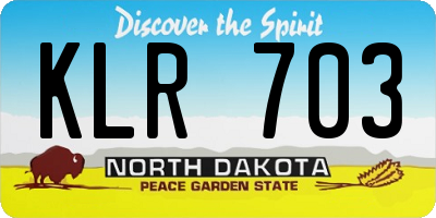 ND license plate KLR703