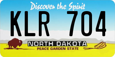 ND license plate KLR704