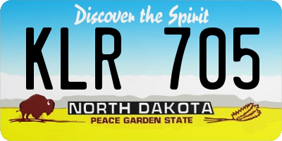 ND license plate KLR705