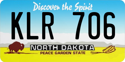 ND license plate KLR706