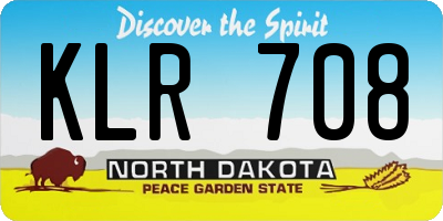 ND license plate KLR708
