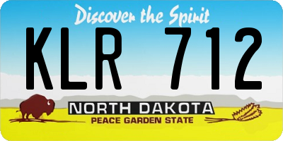 ND license plate KLR712