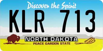 ND license plate KLR713