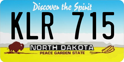 ND license plate KLR715