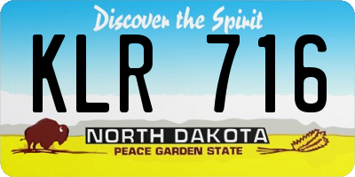 ND license plate KLR716
