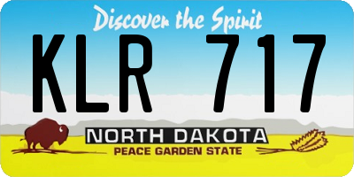 ND license plate KLR717