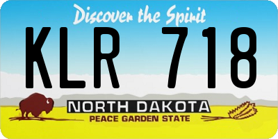 ND license plate KLR718