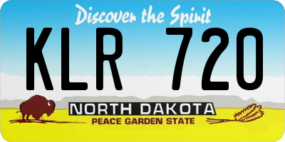 ND license plate KLR720