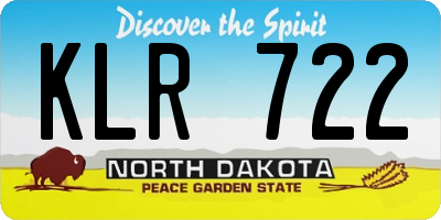 ND license plate KLR722