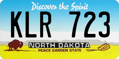 ND license plate KLR723