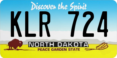 ND license plate KLR724