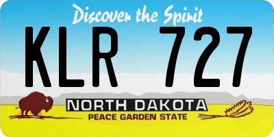 ND license plate KLR727