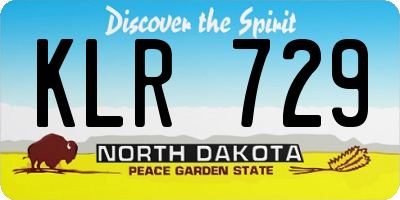 ND license plate KLR729