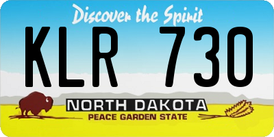 ND license plate KLR730
