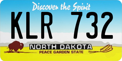 ND license plate KLR732