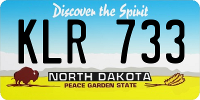 ND license plate KLR733