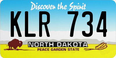 ND license plate KLR734