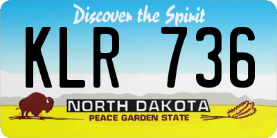 ND license plate KLR736