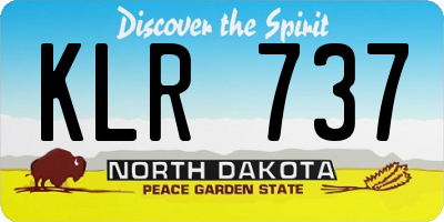 ND license plate KLR737