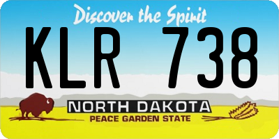 ND license plate KLR738
