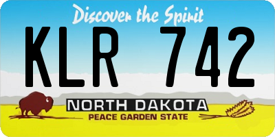 ND license plate KLR742