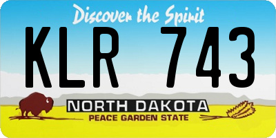 ND license plate KLR743
