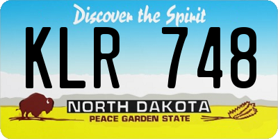 ND license plate KLR748