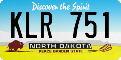 ND license plate KLR751