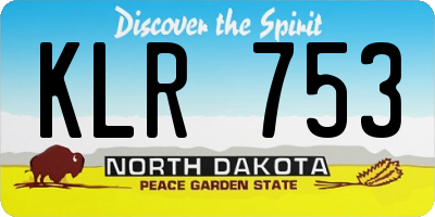 ND license plate KLR753