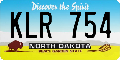 ND license plate KLR754