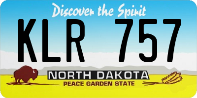 ND license plate KLR757