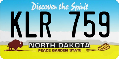 ND license plate KLR759