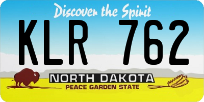 ND license plate KLR762