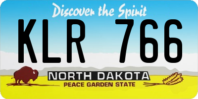 ND license plate KLR766