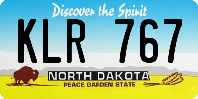 ND license plate KLR767