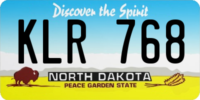 ND license plate KLR768