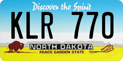 ND license plate KLR770