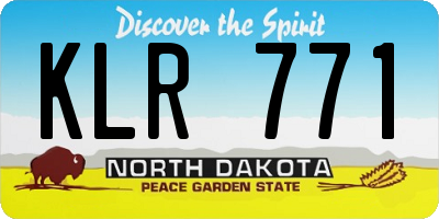 ND license plate KLR771