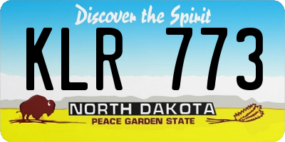 ND license plate KLR773