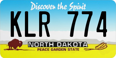 ND license plate KLR774