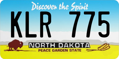 ND license plate KLR775