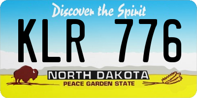 ND license plate KLR776