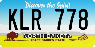 ND license plate KLR778
